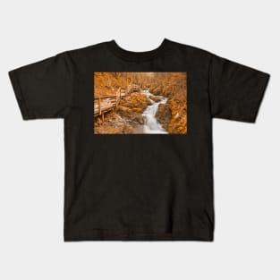 Gold Centipede Falls Kids T-Shirt